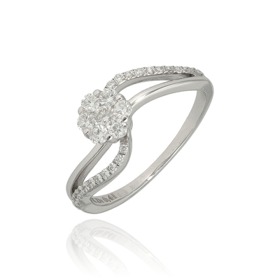 Fehér arany gyűrű 54-es méret (B28741_4I)